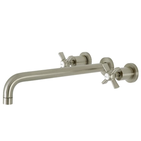 Kingston Brass KS8048ZX Wall Mount Tub Faucet, Brushed Nickel KS8048ZX